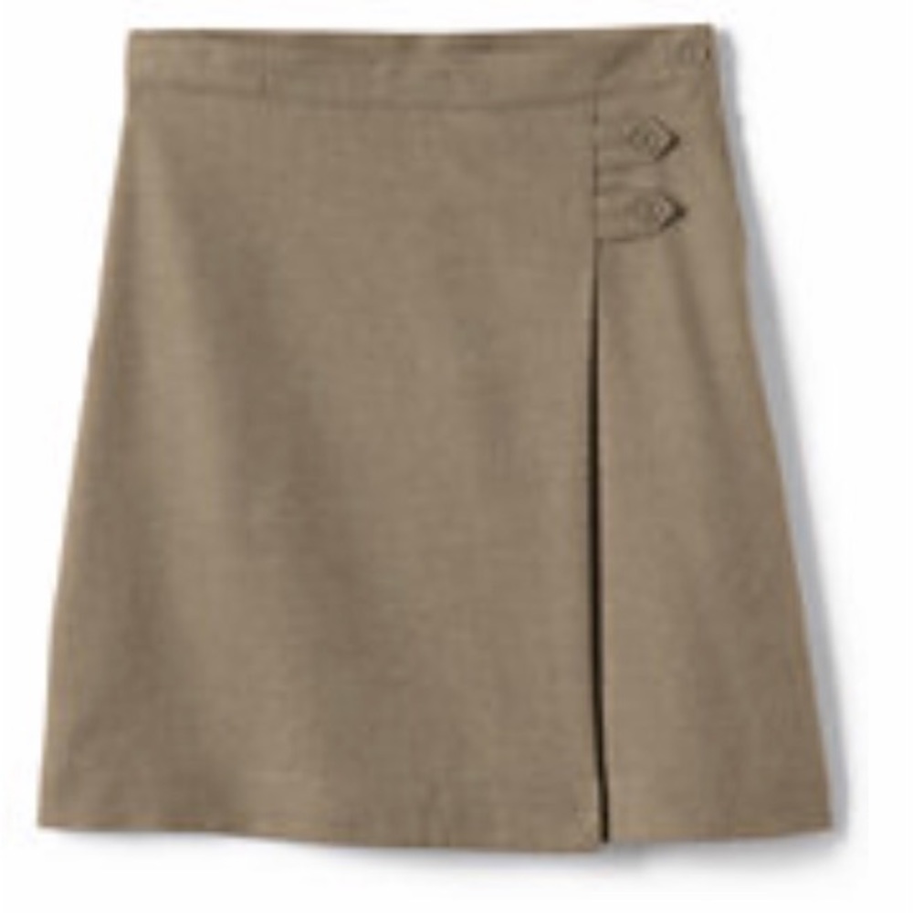 Lands End Uniform Below the Knee Solid A-line Skirt